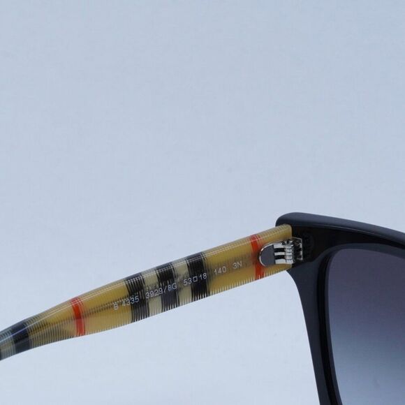 Burberry BE4335 39298G Sunglasses Black Square Frame, Grey Lenses